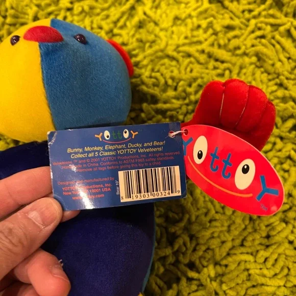 Colorful Patchwork Stuffed Bear - Picture 4 of 5